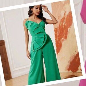 Chicways Green Jumpsuit Romper (L)